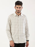 Beige Grid Shirt