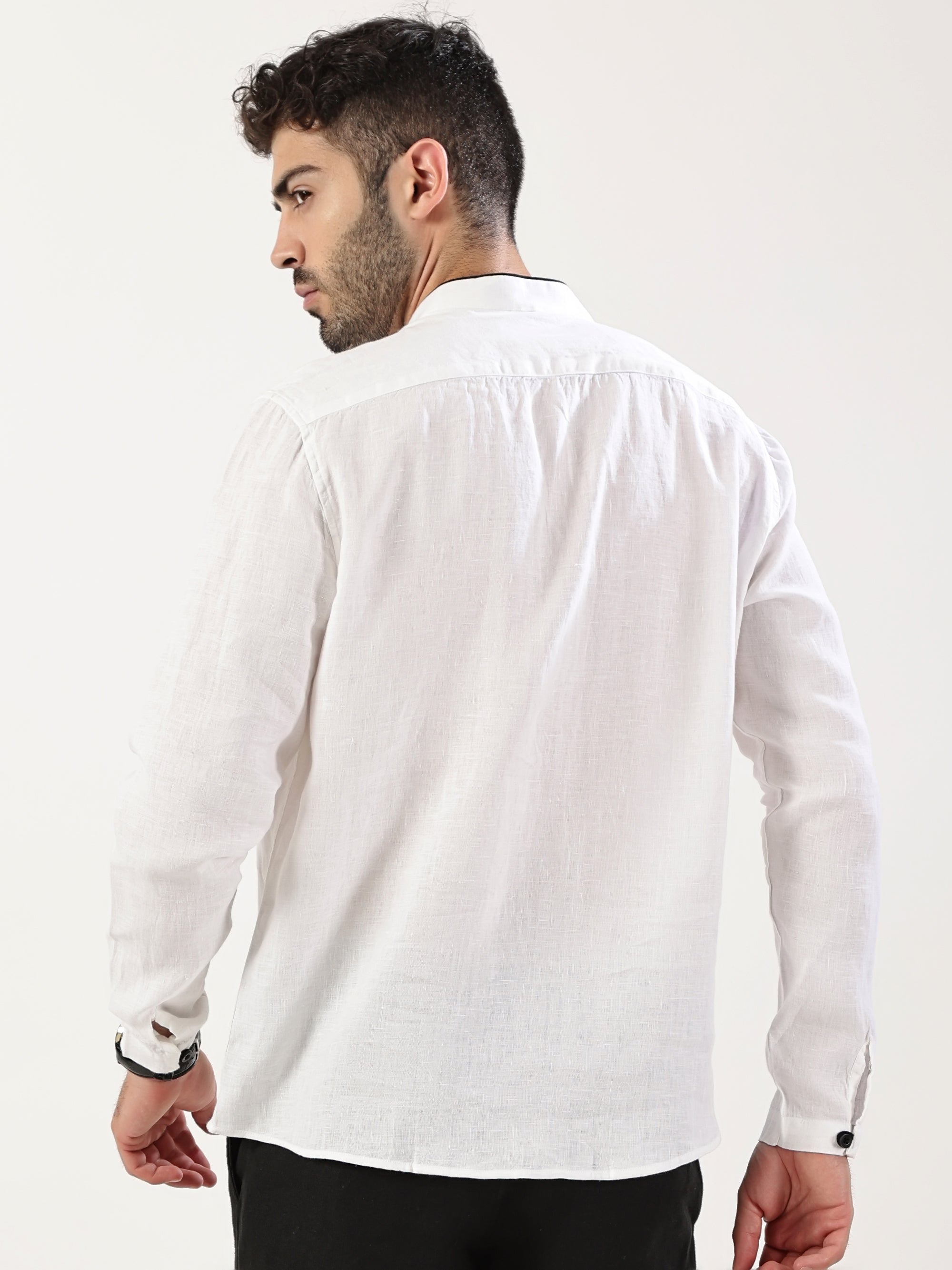 White Mandarin Shirt