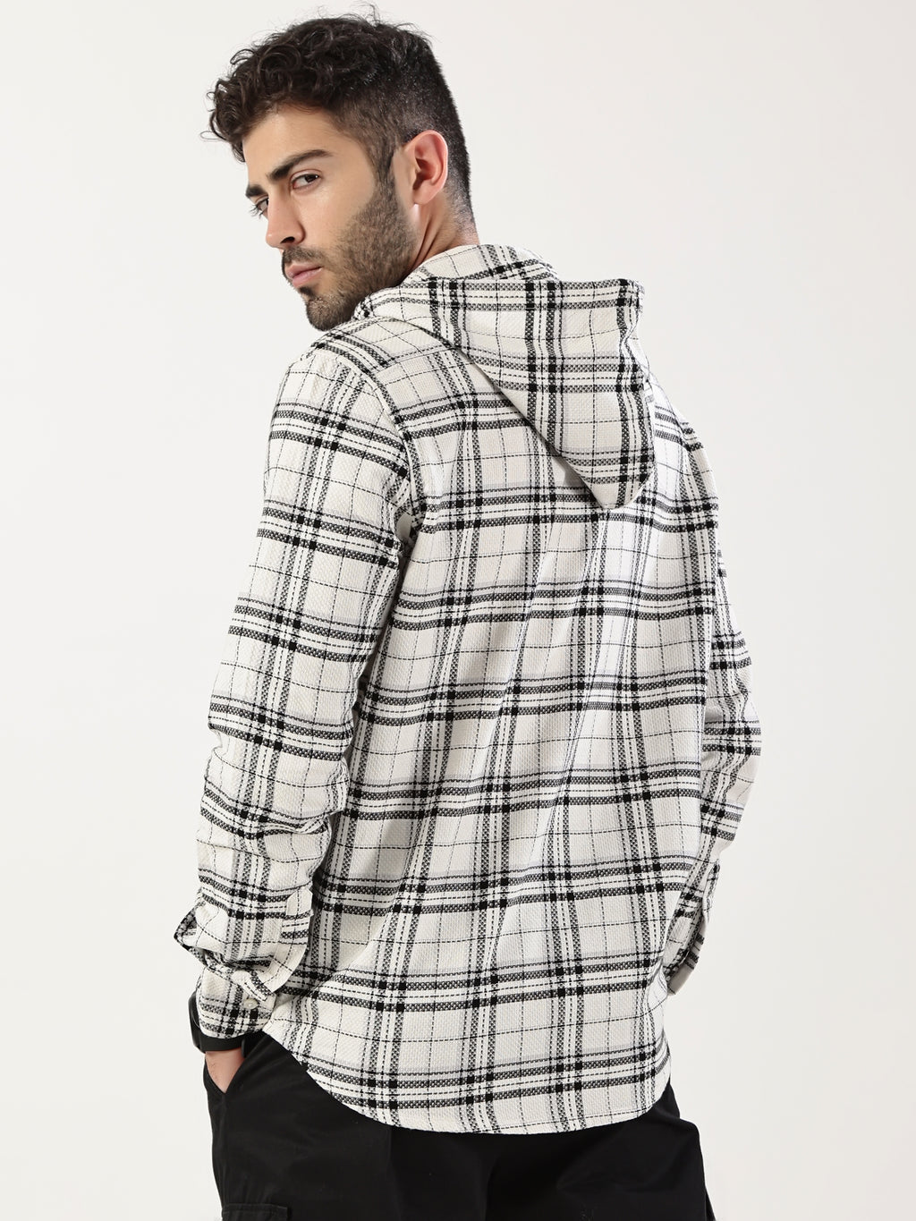 Black Luxe Hooded Shirt