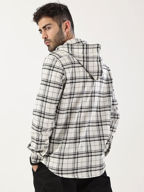 Black Luxe Hooded Shirt