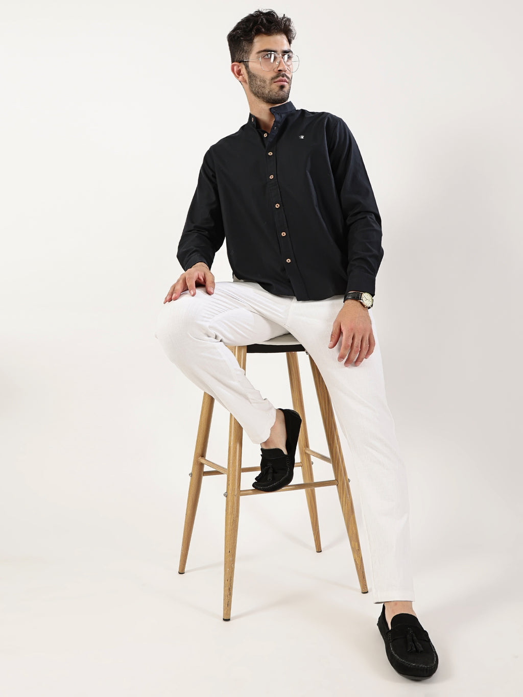 Black Mandarin Shirt