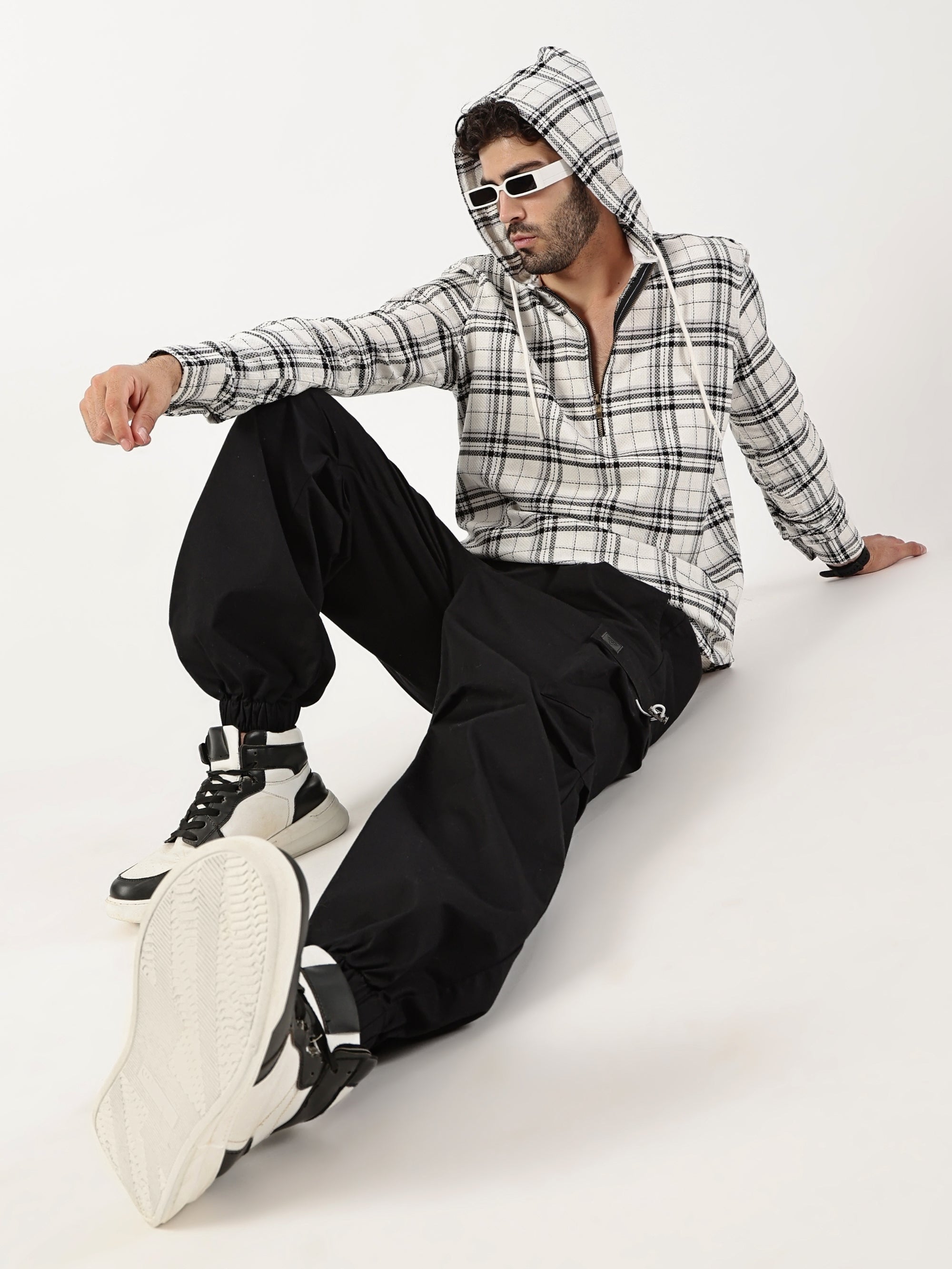 Black Luxe Hooded Shirt