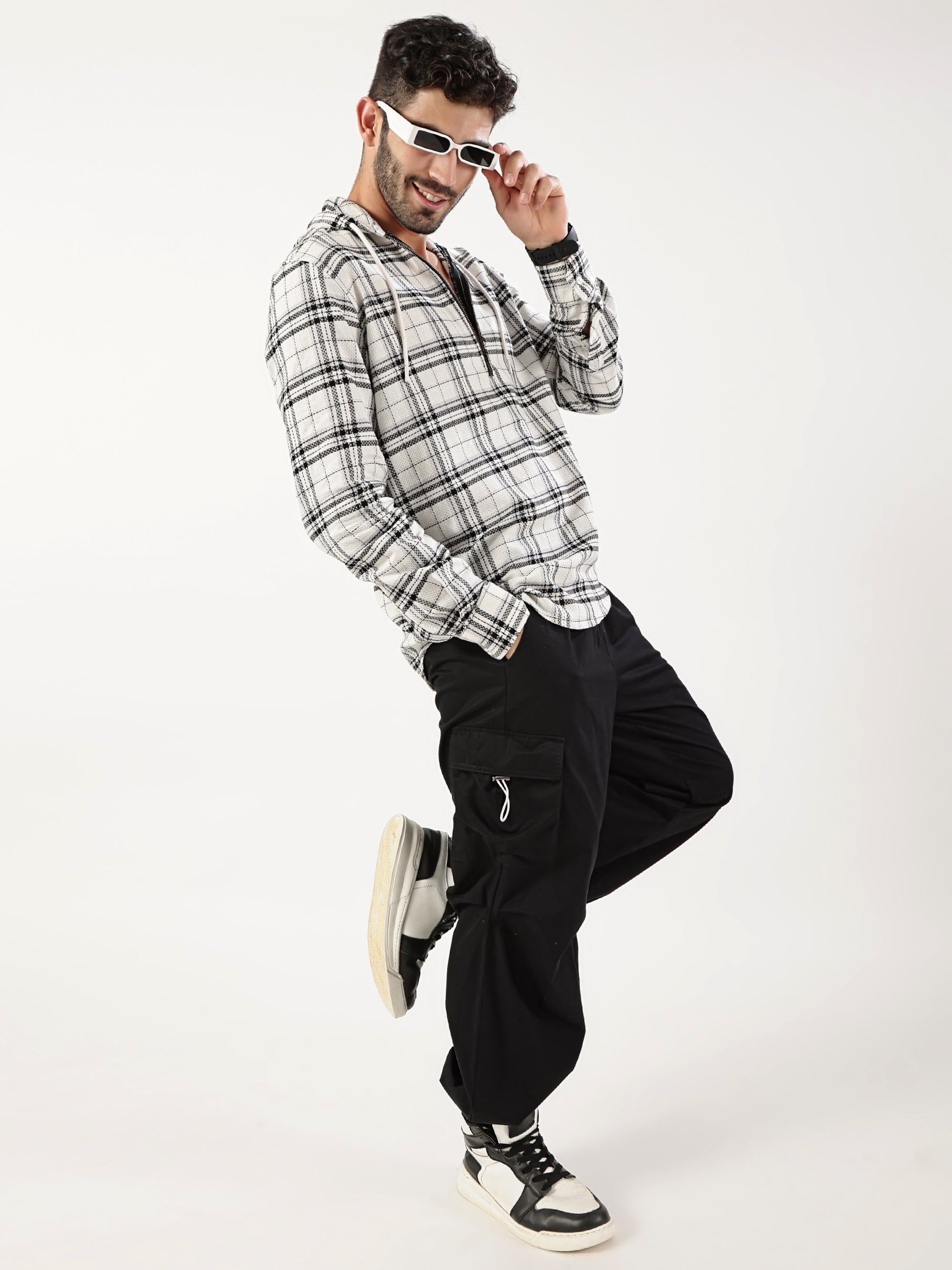 Black Luxe Hooded Shirt