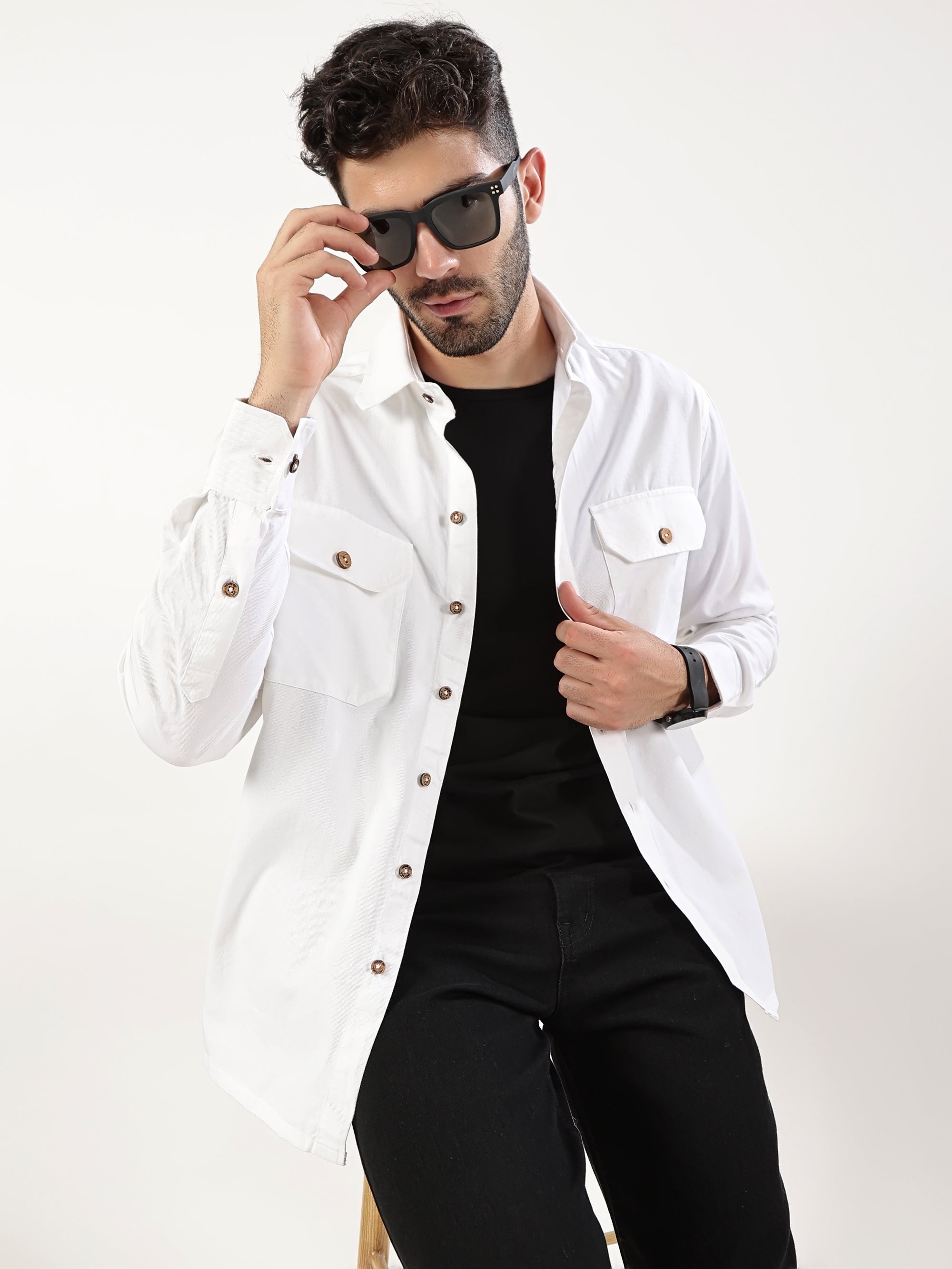 White Utility Shirt
