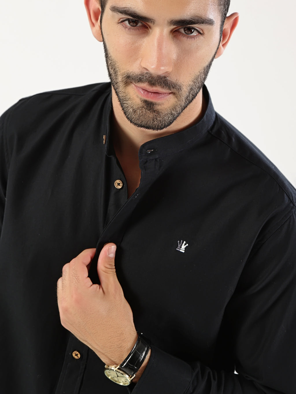 Black Mandarin Shirt