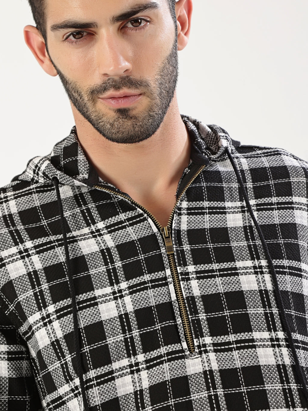 Plaid Zip Hoodie