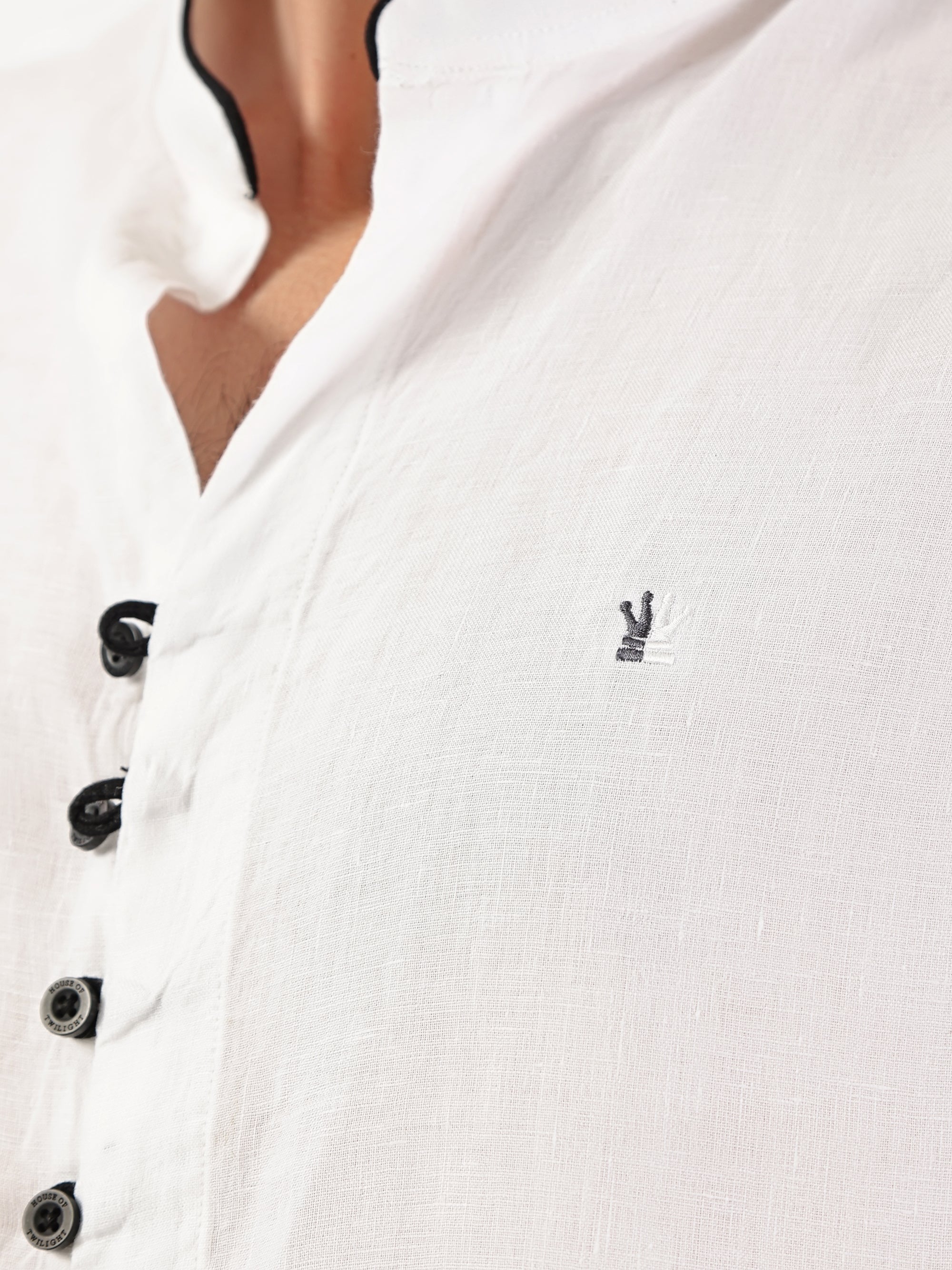 White Mandarin Shirt