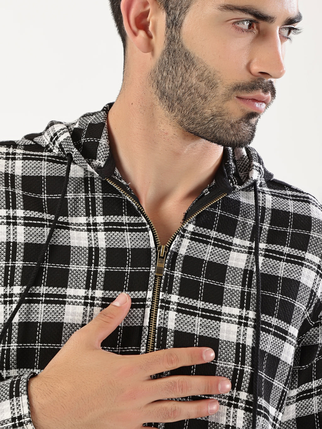 Plaid Zip Hoodie
