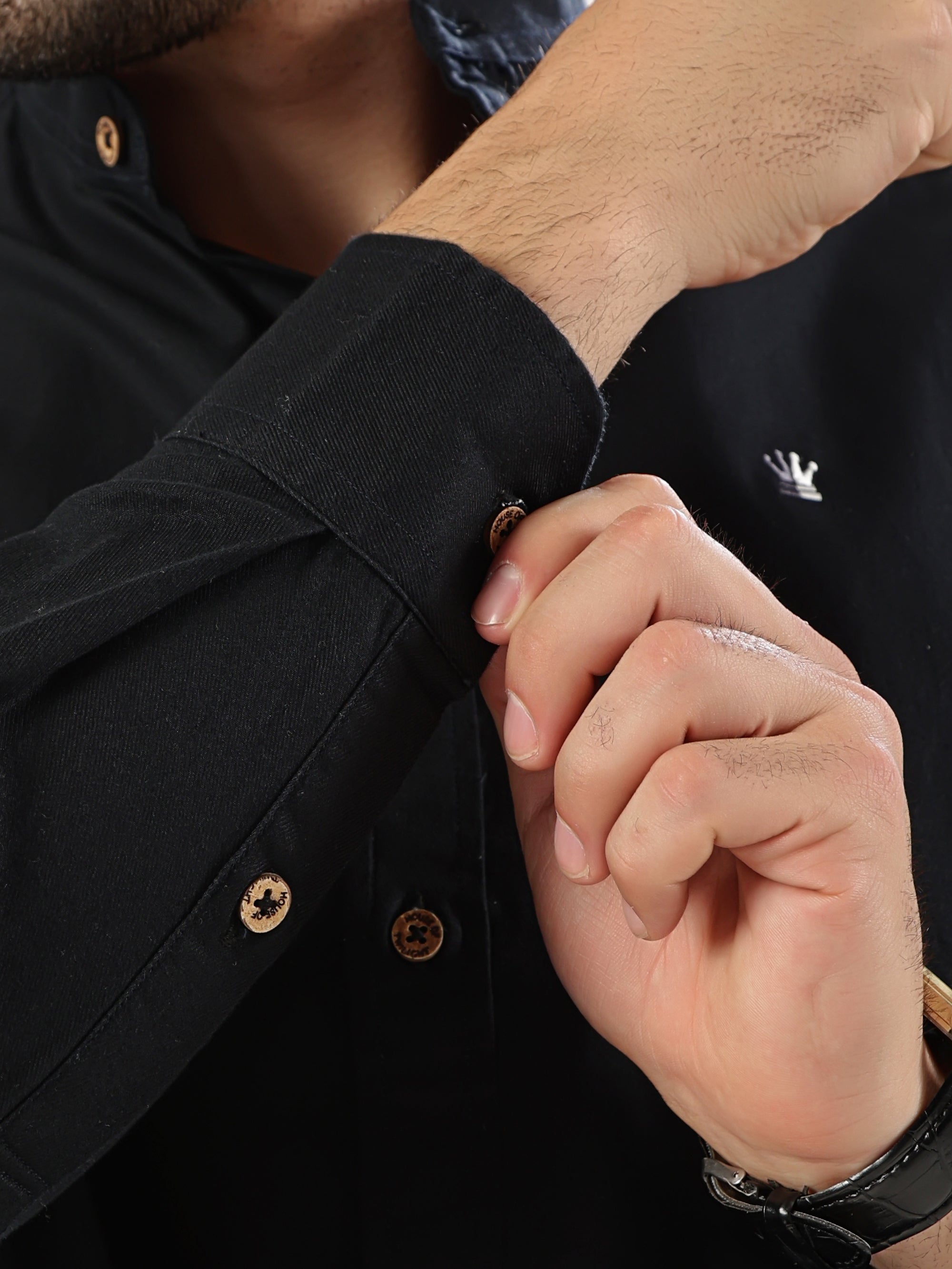 Black Mandarin Shirt